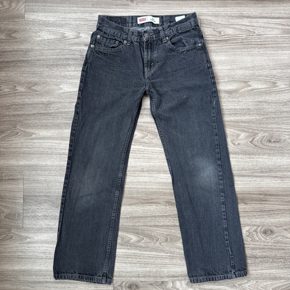 VTG Levis 505 Jeans‎ Boys 14 Regular 27x27 Black Straight Leg Cotton 90s Denim